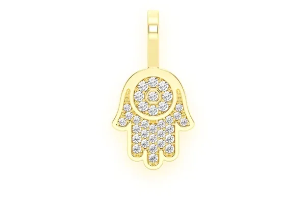 0.20CTW Diamond Mini Hamsa pendant