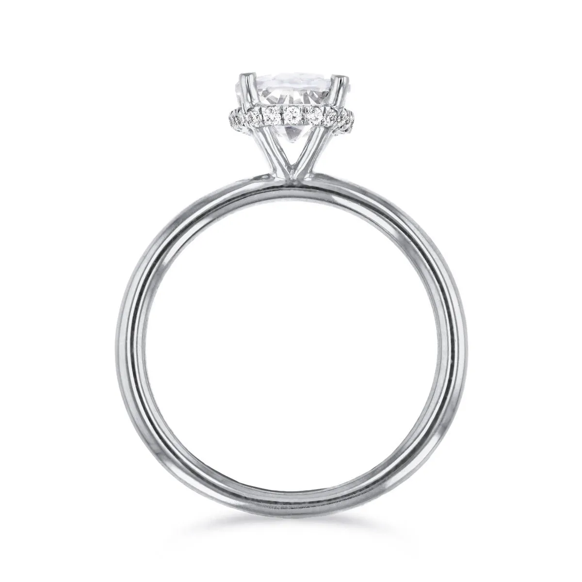 1-20ct Fleur Oval Cut Diamond Solitaire Engagement Ring | Platinum