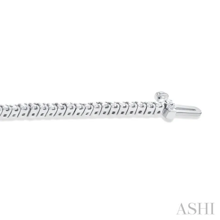 1 Ctw Round Cut Diamond Tennis Bracelet in 14K White Gold