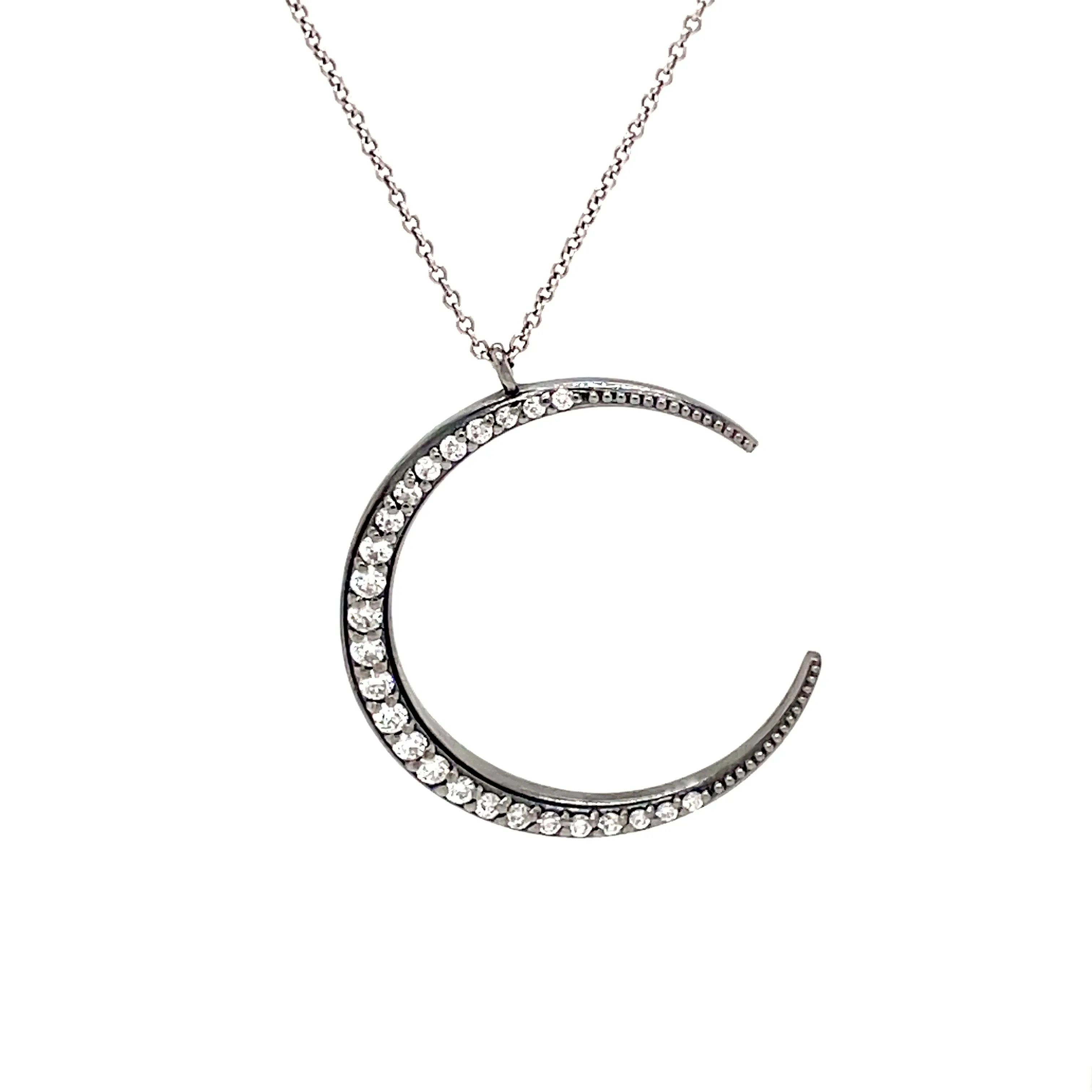 14k Crescent Moon Pendant