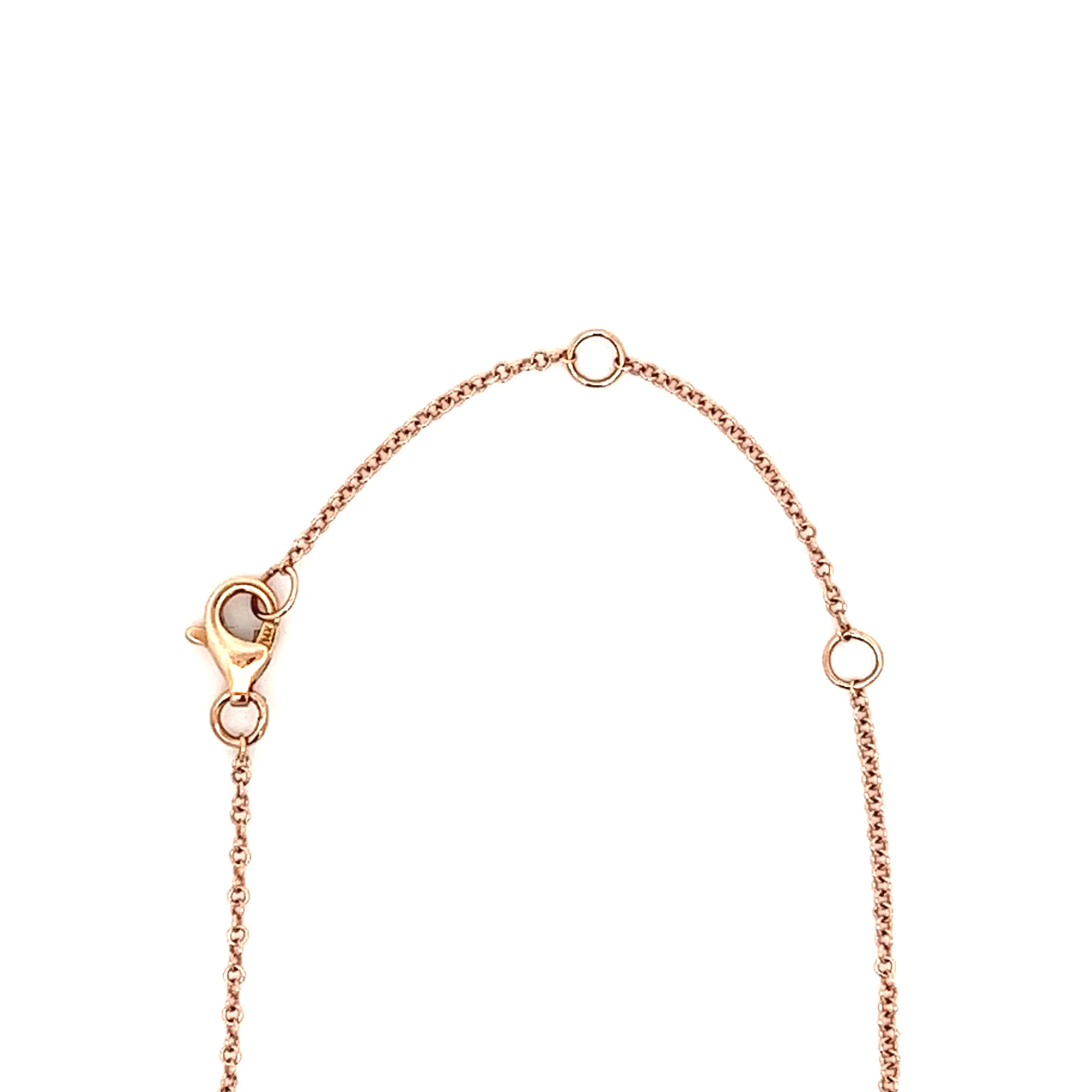 14k Rose Gold Diamond Lariat Necklace