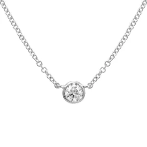 14k White Gold Diamond Pendant