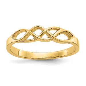 14k Yellow Gold Free Form Knot Ring