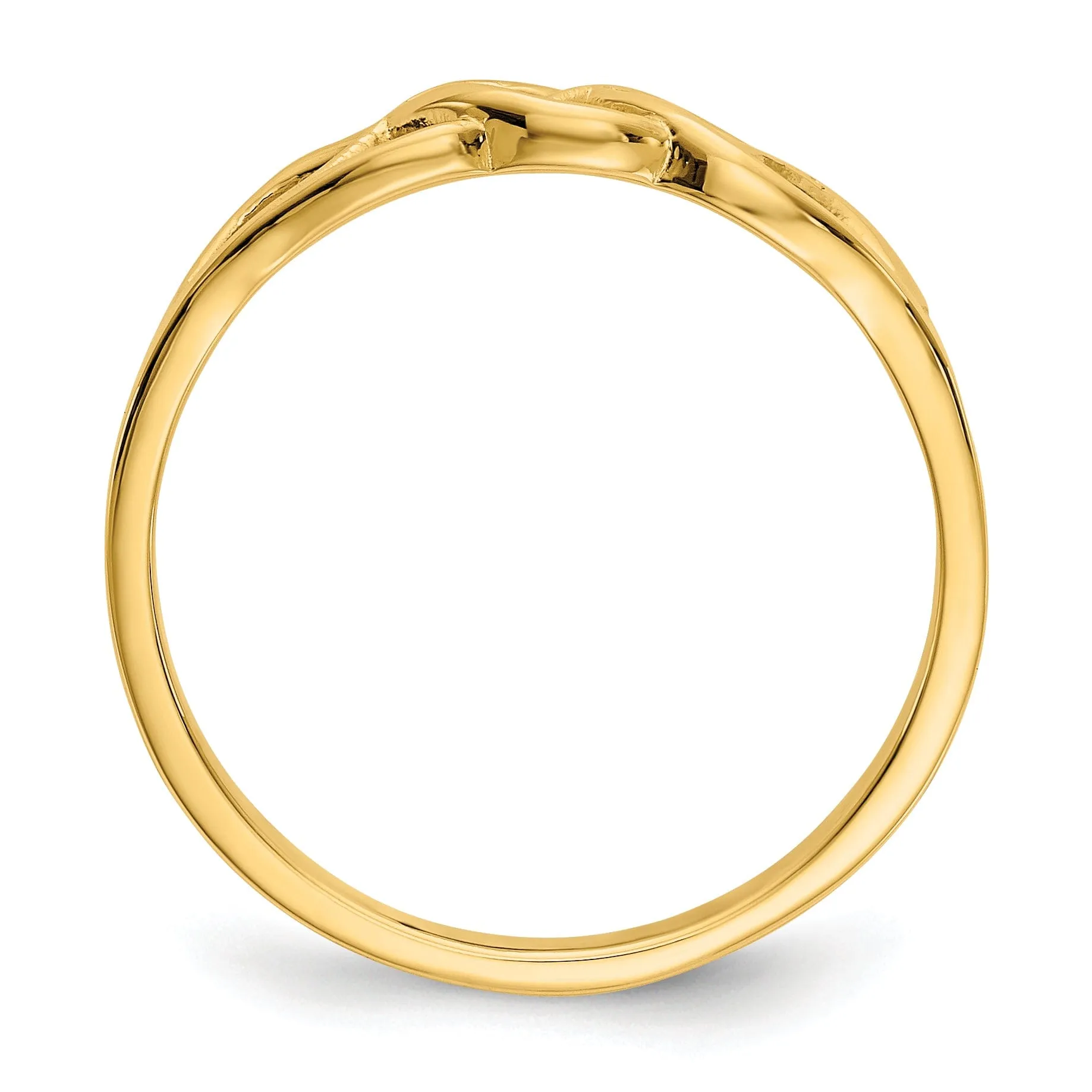 14k Yellow Gold Free Form Knot Ring