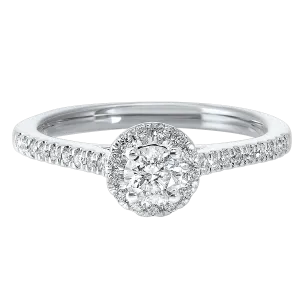 14KTW Diamond Halo Engagement Ring 1/2Ct