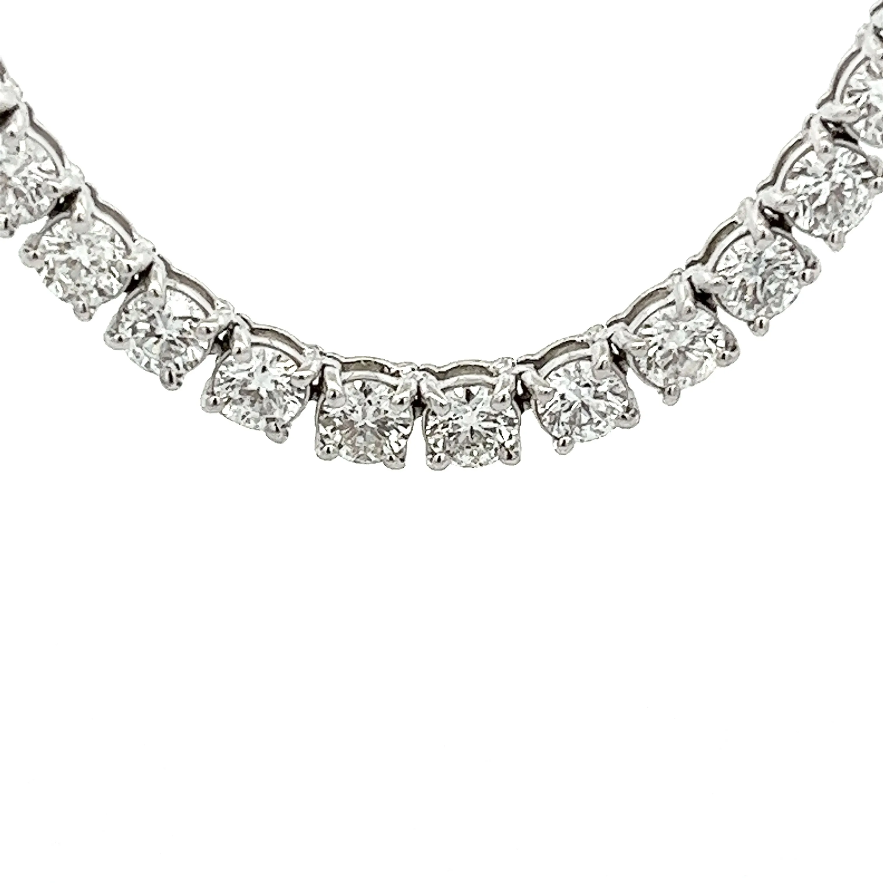 16.50ct 14k White Gold Diamond Choker Necklace