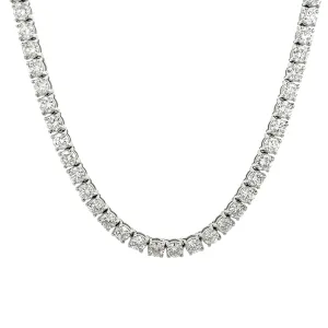 16.50ct 14k White Gold Diamond Choker Necklace