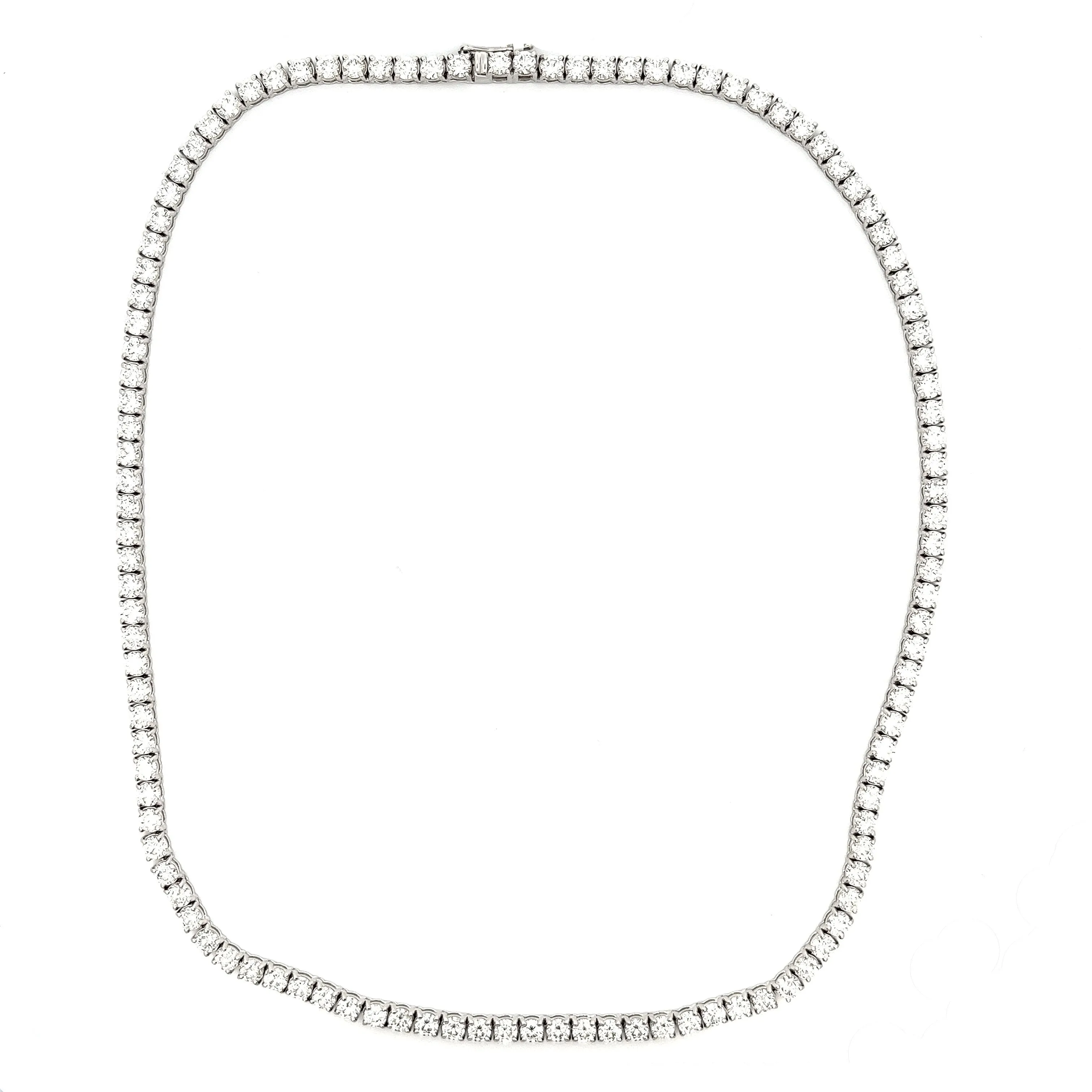 16.50ct 14k White Gold Diamond Choker Necklace