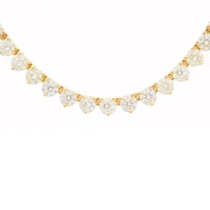 17.72ct 14k Yellow Gold Diamond Necklace