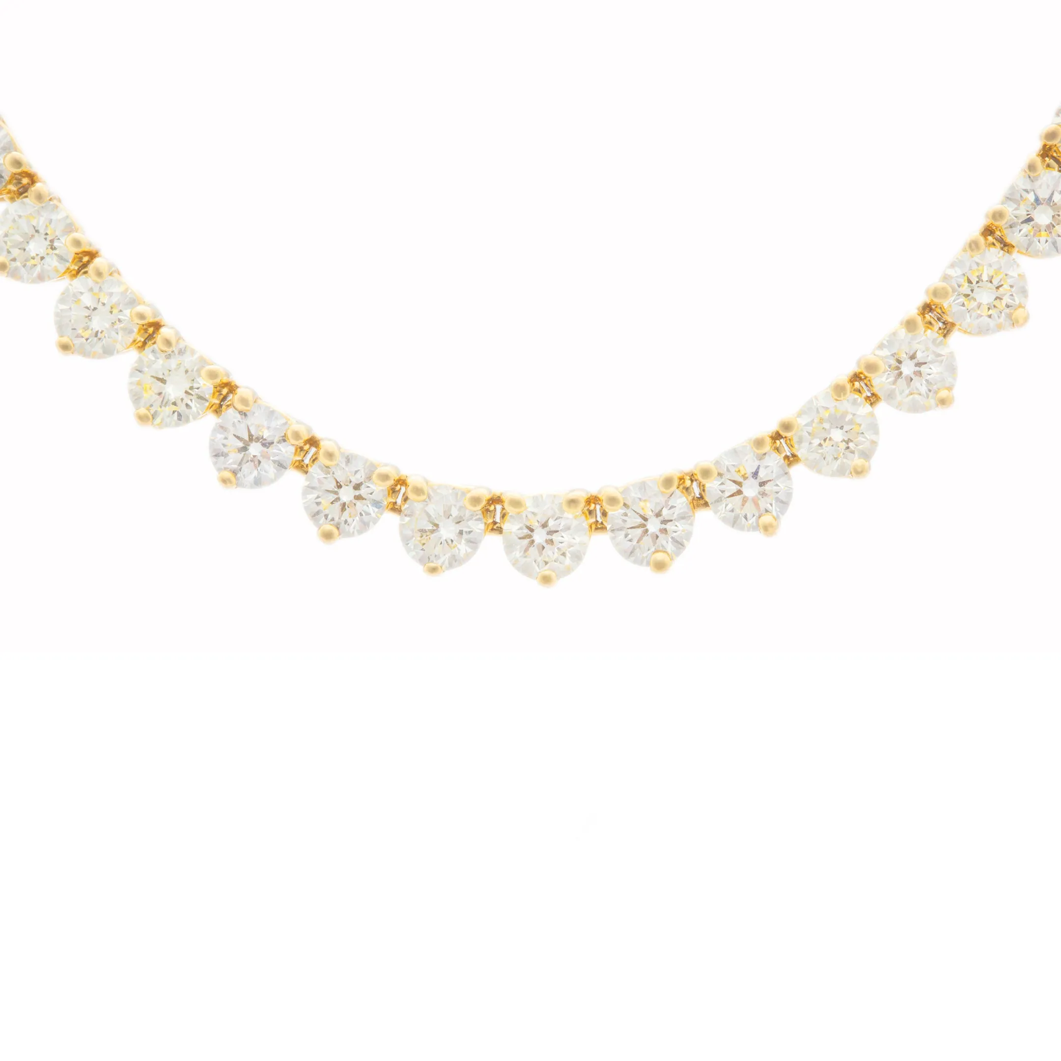 17.72ct 14k Yellow Gold Diamond Necklace