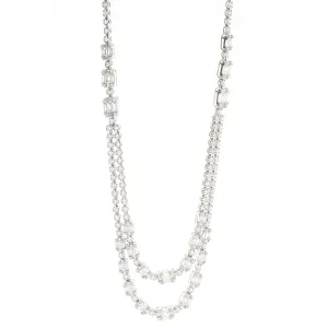 18k White Gold Double Layer Necklace