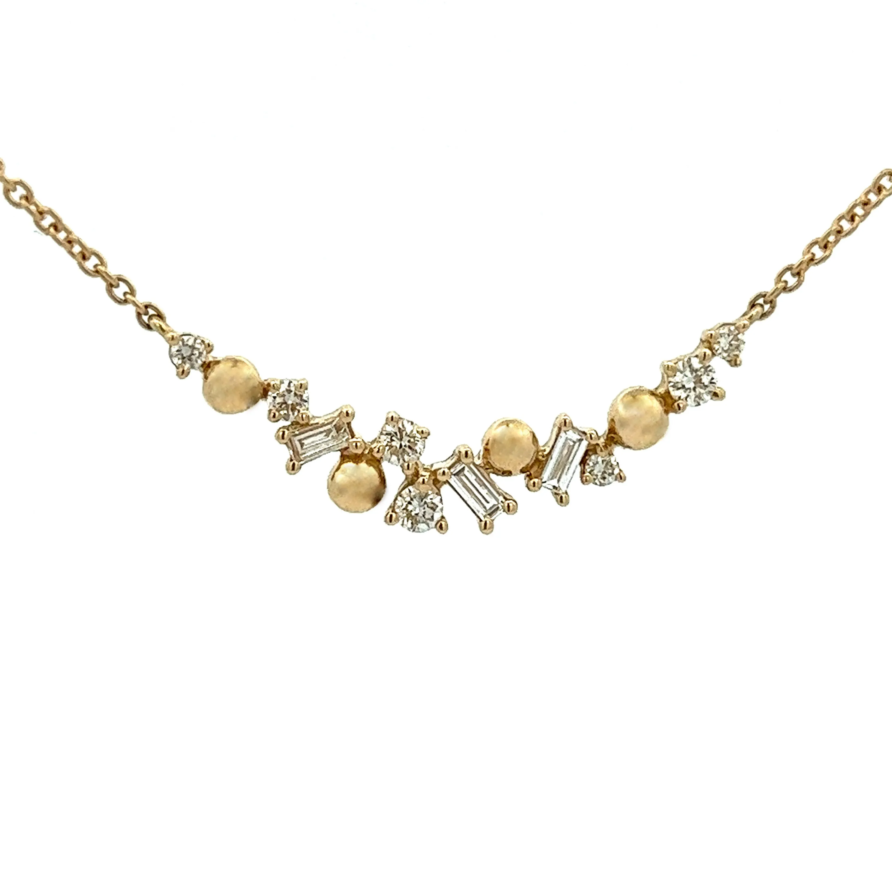 .29ct 14k Yellow Gold Diamond Necklace