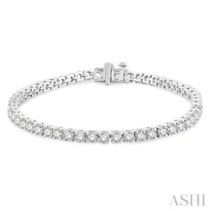 6 Ctw Round Cut Diamond Tennis Bracelet in 14K White Gold