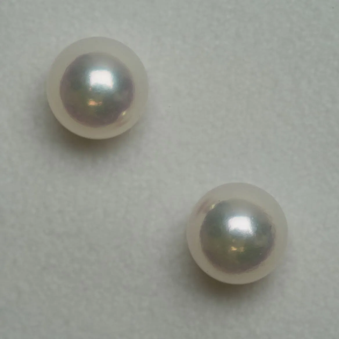 7.37 and 7.48 mm GIA Certified Hanadama Akoya Pearl Stud Earrings