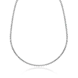 7.65 Cttw Round Diamond Tennis Necklace set in 14K White Gold