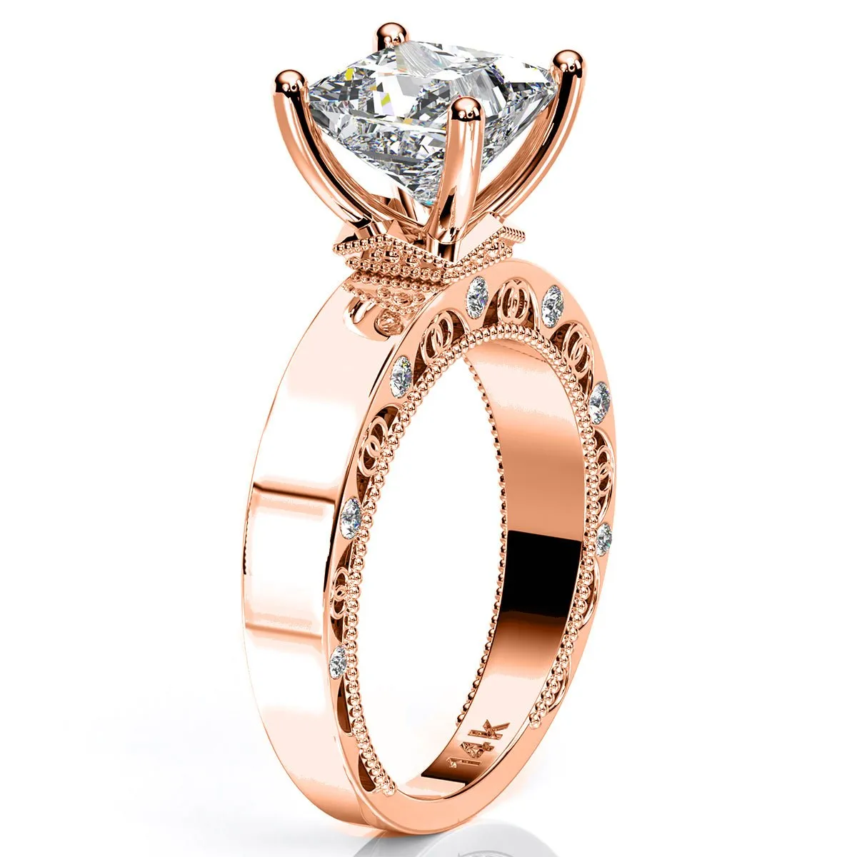 Acacia - GIA Natural Princess Diamond Engagement Ring