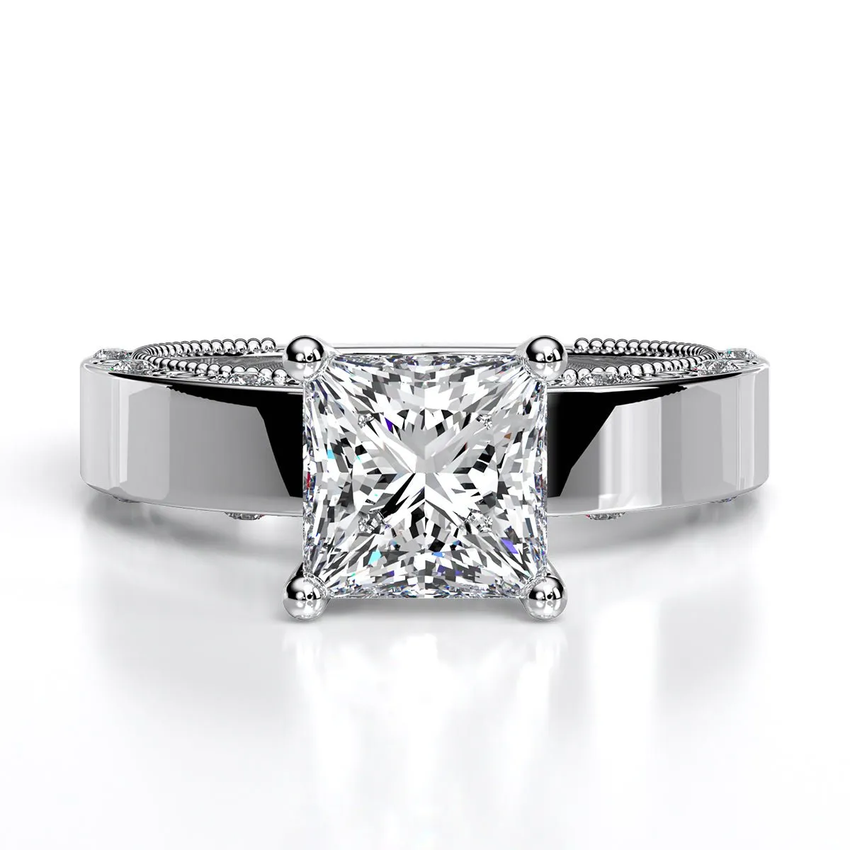 Acacia - GIA Natural Princess Diamond Engagement Ring