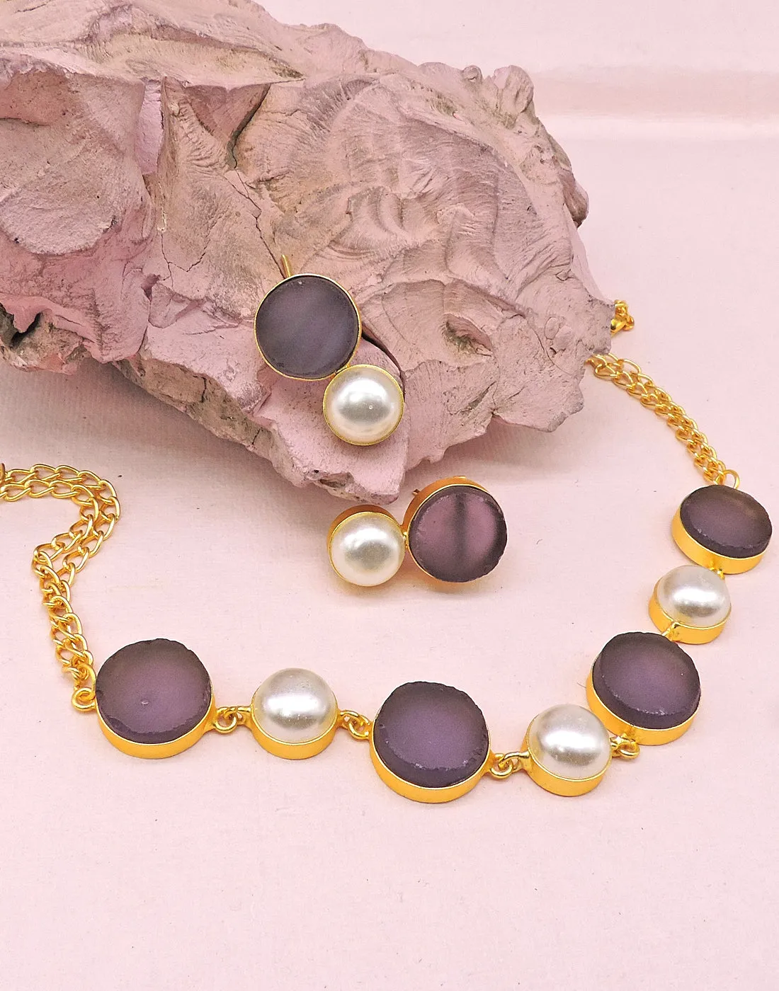 Amethyst & Pearl Necklace