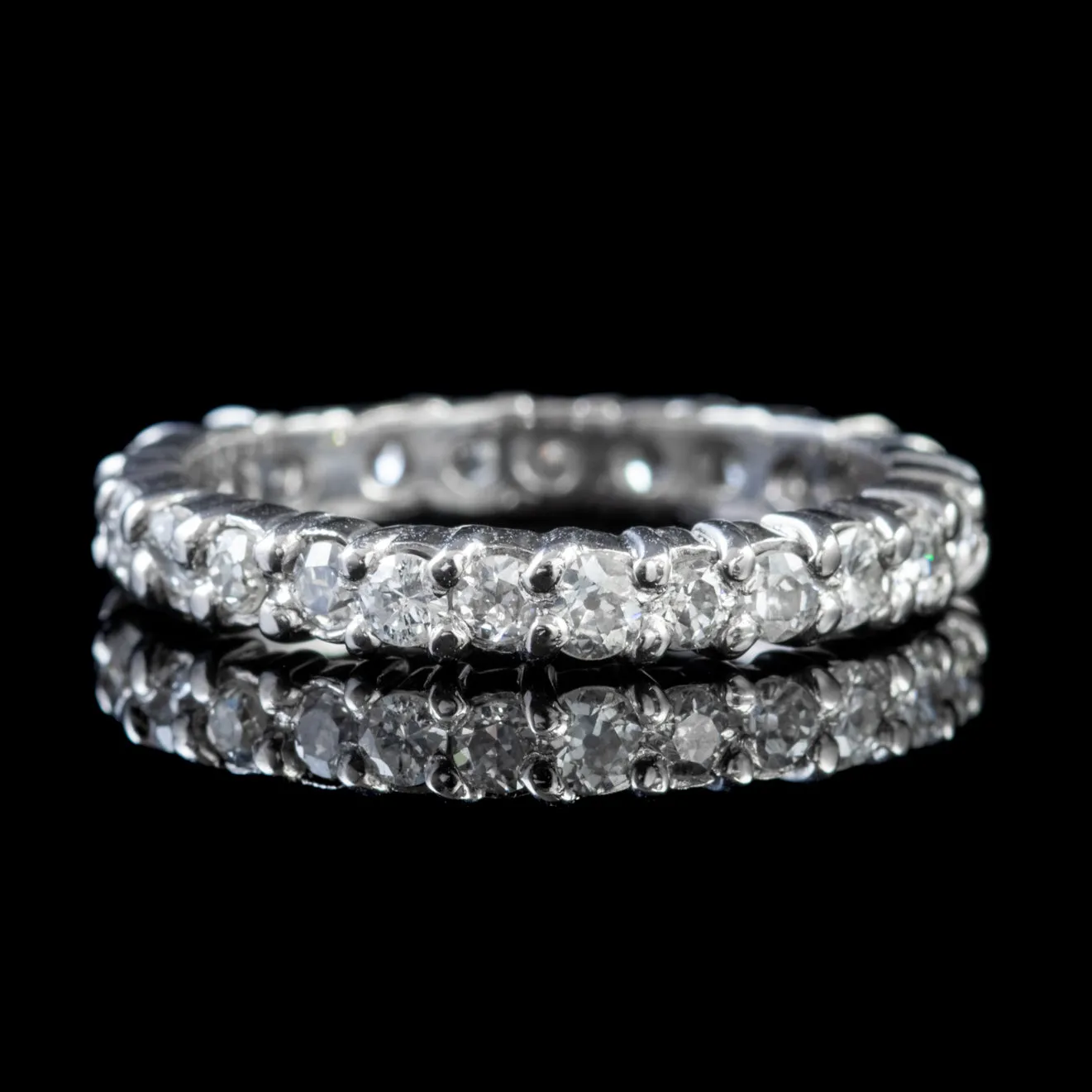 Antique Edwardian Diamond Full Eternity Ring 2Ct Diamond 18Ct Gold Circa 1915