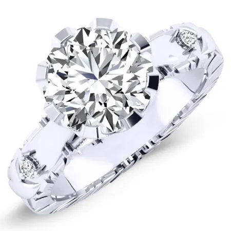 Arbor Diamond Matching Band for Round Center (Band Only. Engagement Ring Not Included)