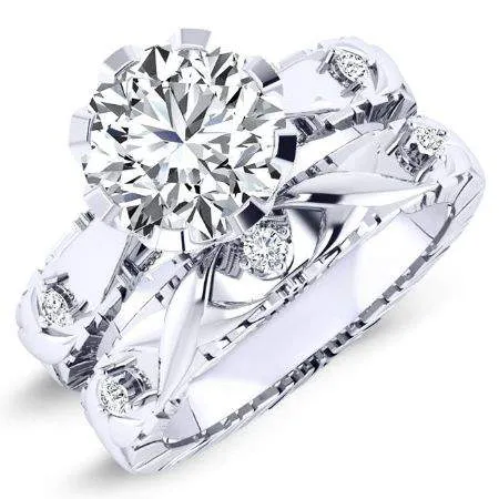 Arbor Diamond Matching Band for Round Center (Band Only. Engagement Ring Not Included)