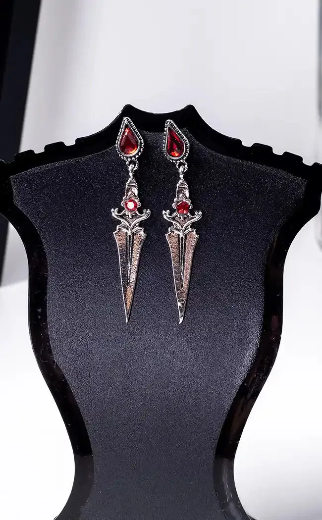 Athame of Blood Earrings