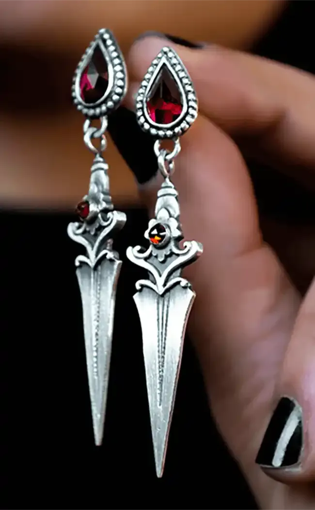 Athame of Blood Earrings