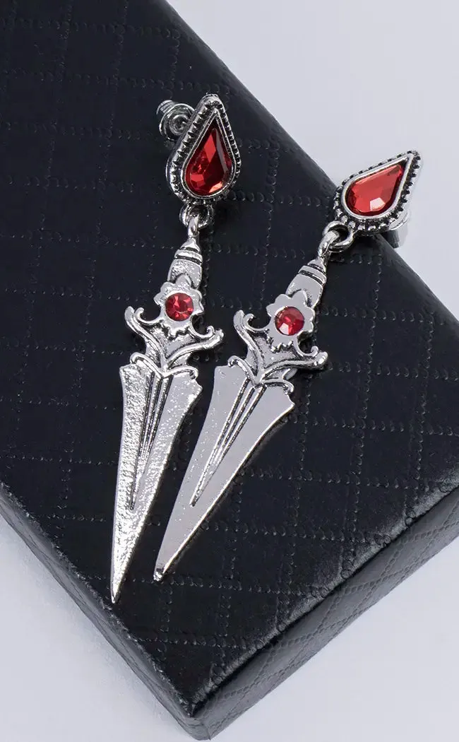 Athame of Blood Earrings