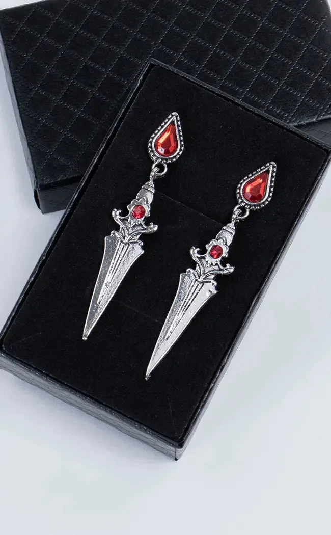 Athame of Blood Earrings