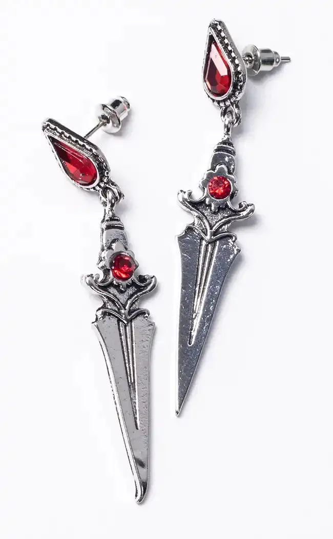 Athame of Blood Earrings