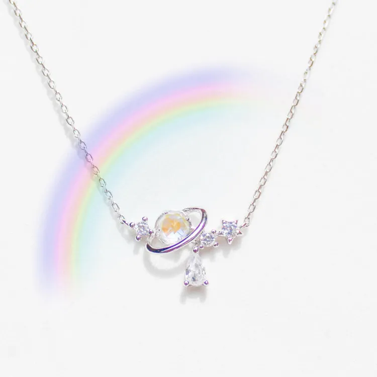 Aurora Drop Star Planet Necklace PL10174