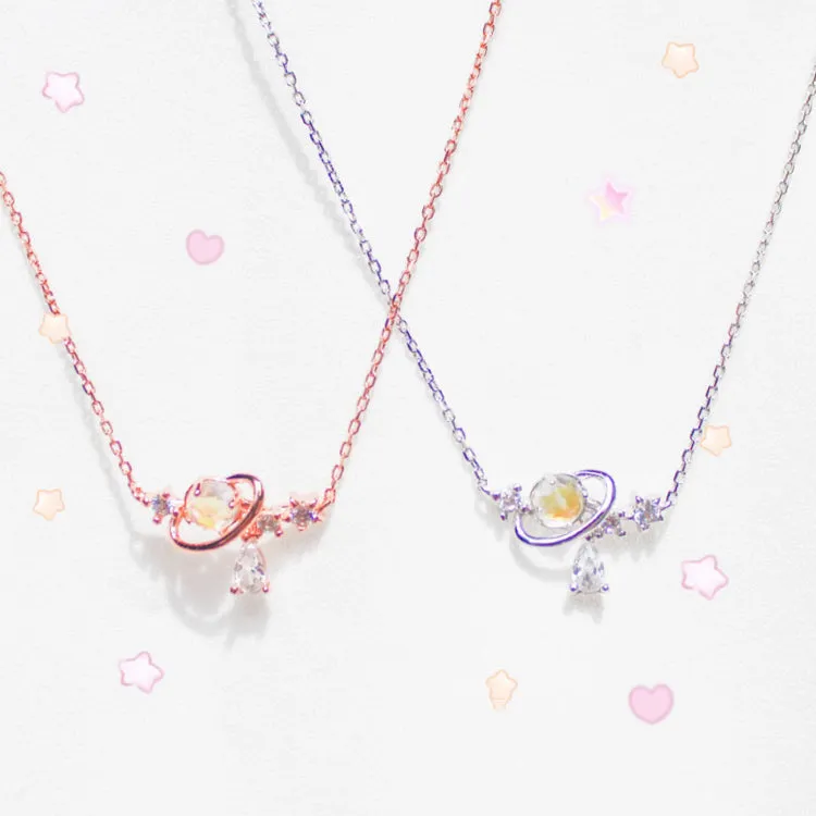 Aurora Drop Star Planet Necklace PL10174