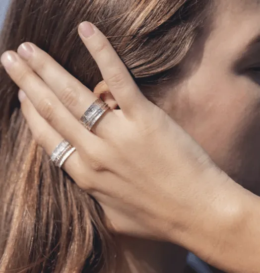 Awaken Silver Spinning Fidget Ring