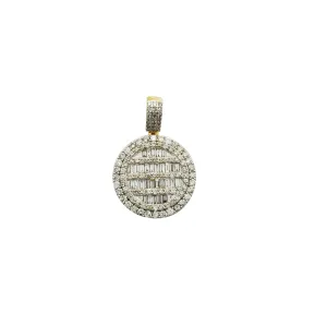 Baguette & Round Brilliant Diamond Picture Pendant (14K)