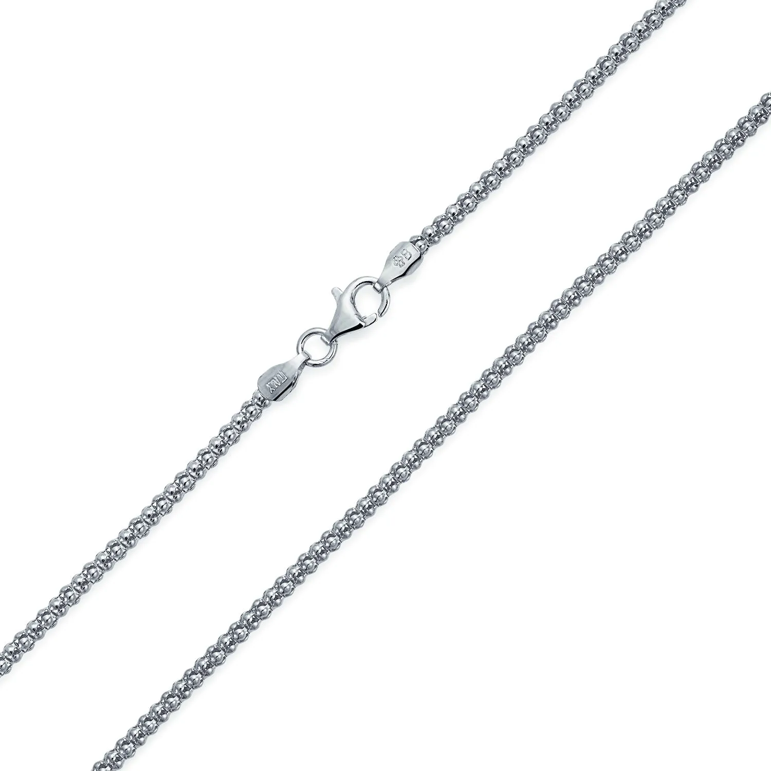 Bali Style Nickel-Free Sterling Silver Coreana Chain Necklace for Men