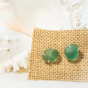 Barcelona Chunky Nugget Sea Glass Earrings