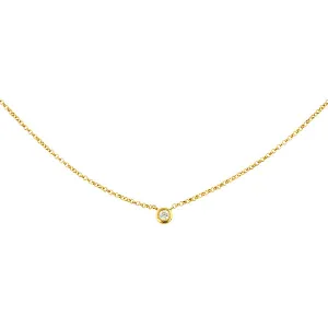 Bezel Set Diamond Pendant Necklace