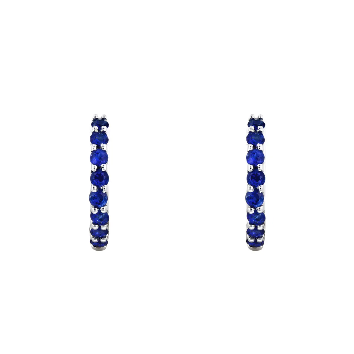 Bijou Collection 0.45ct Sapphire 9mm Hoop Earrings | 9K Yellow Gold