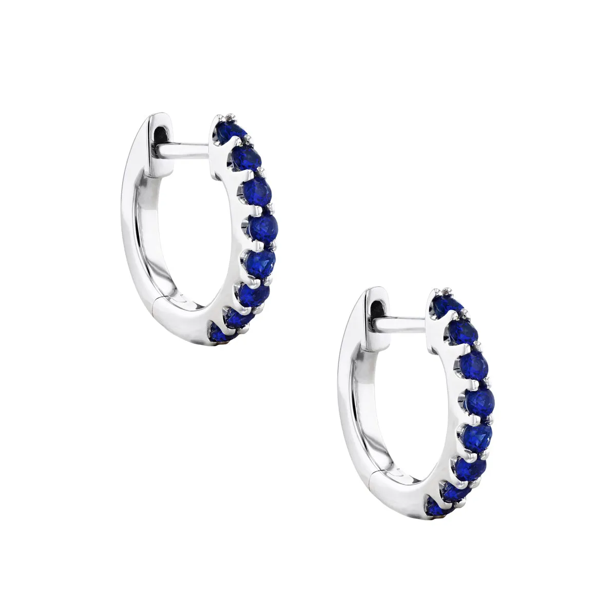 Bijou Collection 0.45ct Sapphire 9mm Hoop Earrings | 9K Yellow Gold