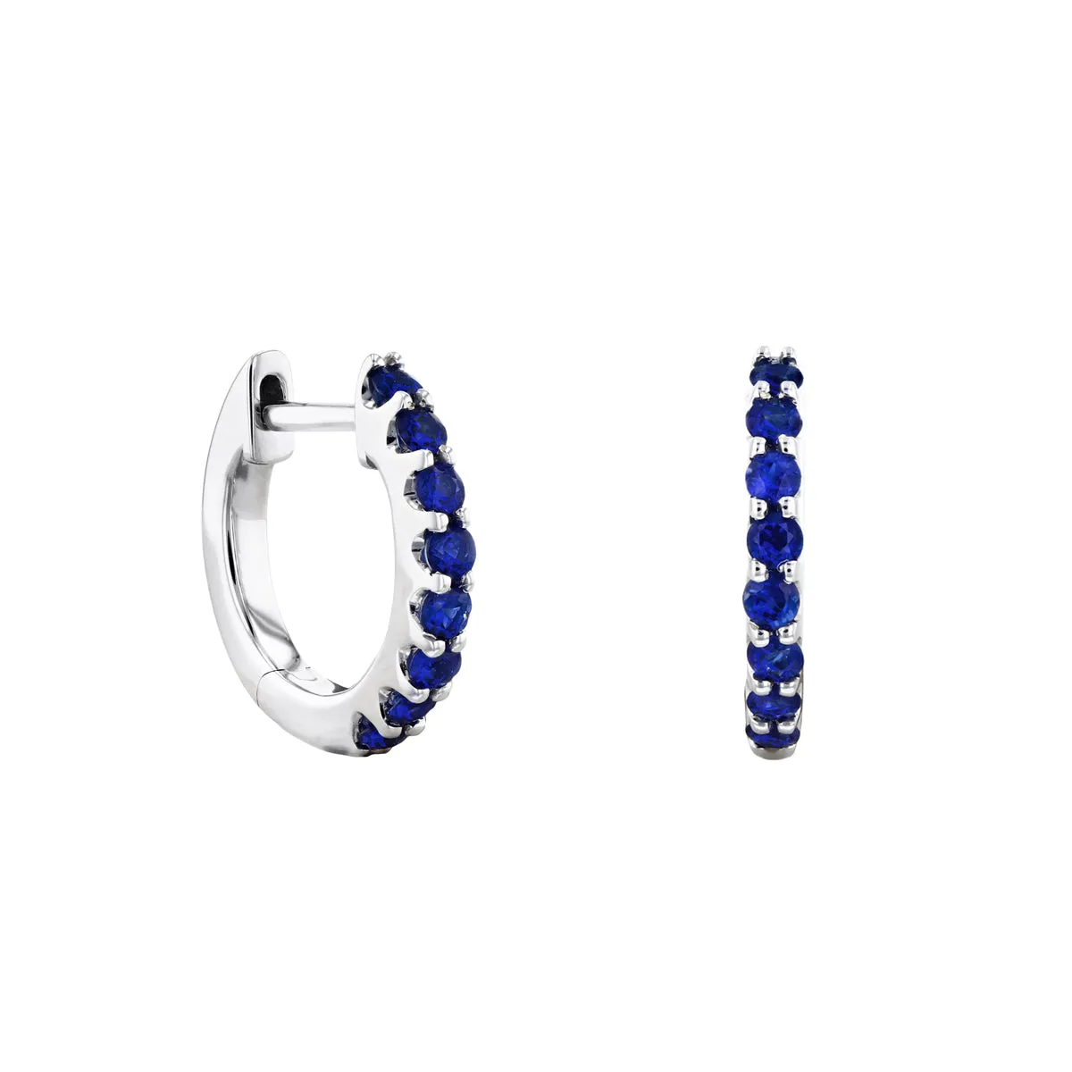 Bijou Collection 0.45ct Sapphire 9mm Hoop Earrings | 9K Yellow Gold