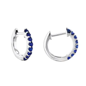 Bijou Collection 0.45ct Sapphire 9mm Hoop Earrings | 9K Yellow Gold