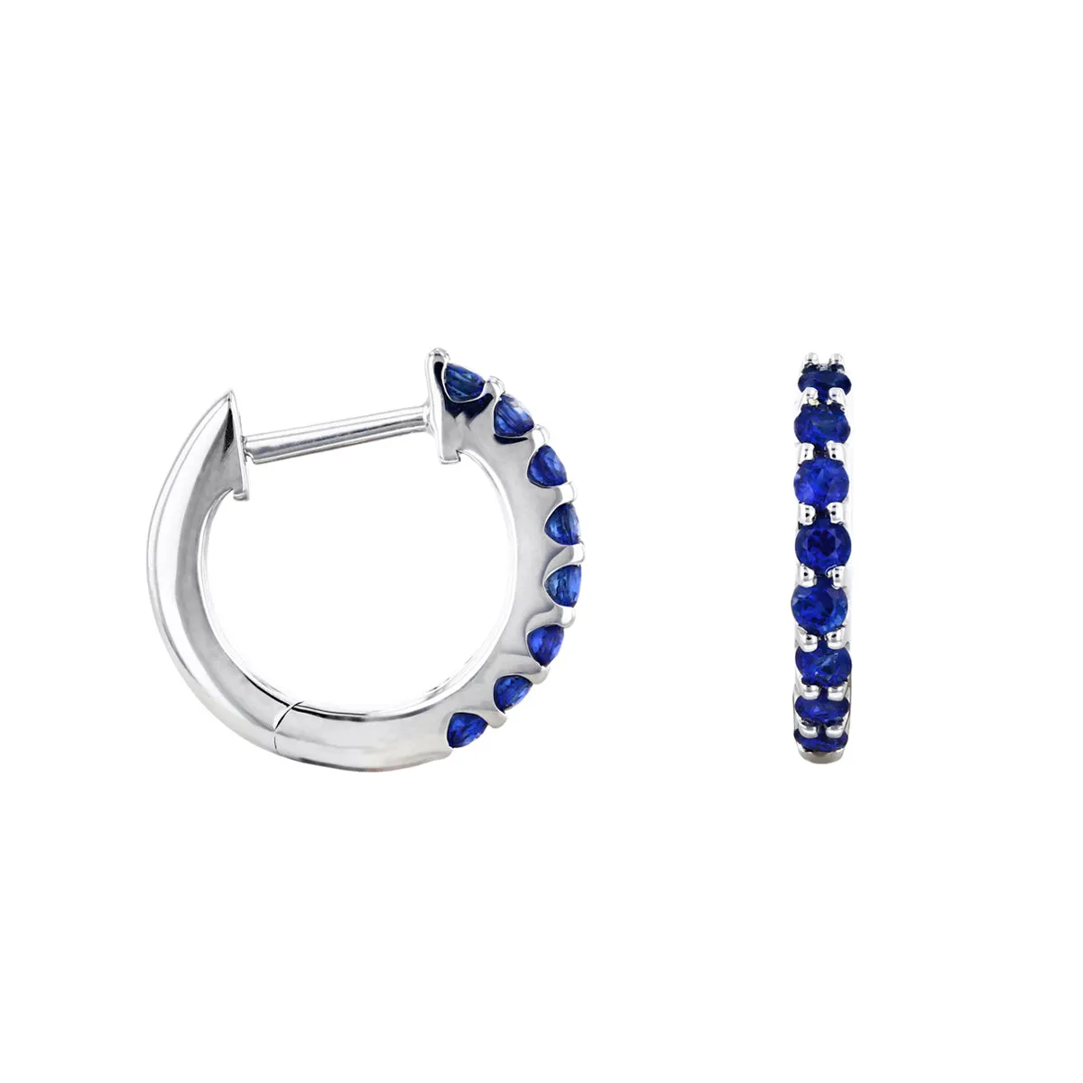 Bijou Collection 0.45ct Sapphire 9mm Hoop Earrings | 9K Yellow Gold