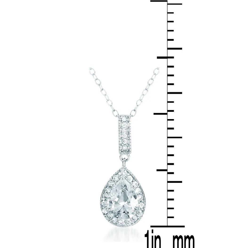 Caroline Pear Shape Drop Pendant