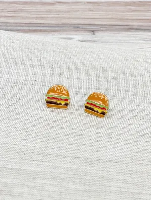 Cheeseburger Signature Enamel Studs by Prep Obsessed