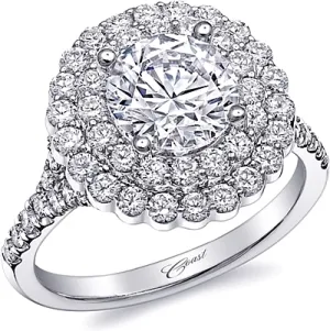 Coast Double Halo Diamond Engagement Ring