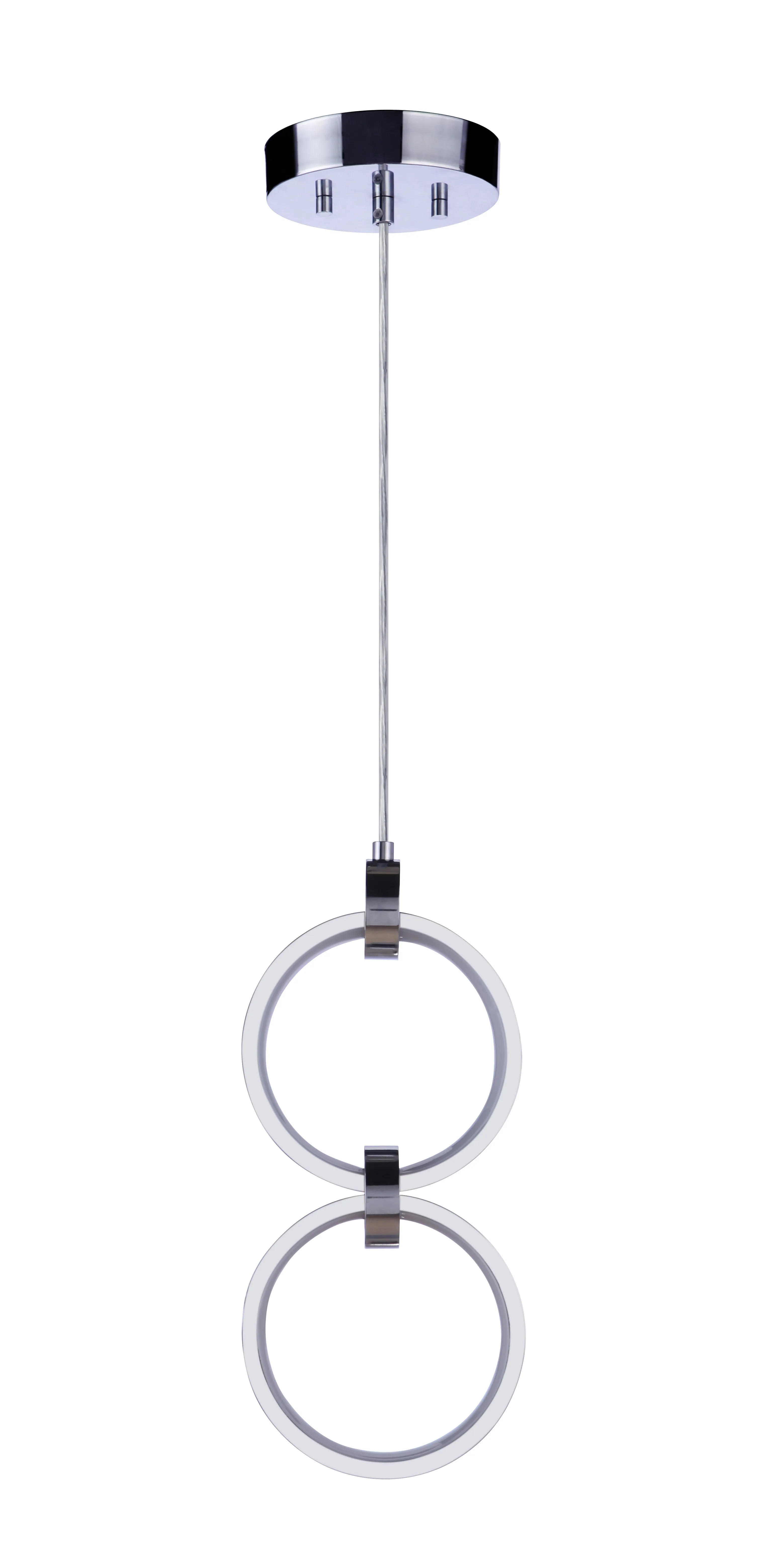 Context 2 Light LED Pendant in Chrome