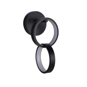 Context 2 Light LED Wall Sconce in Flat Black