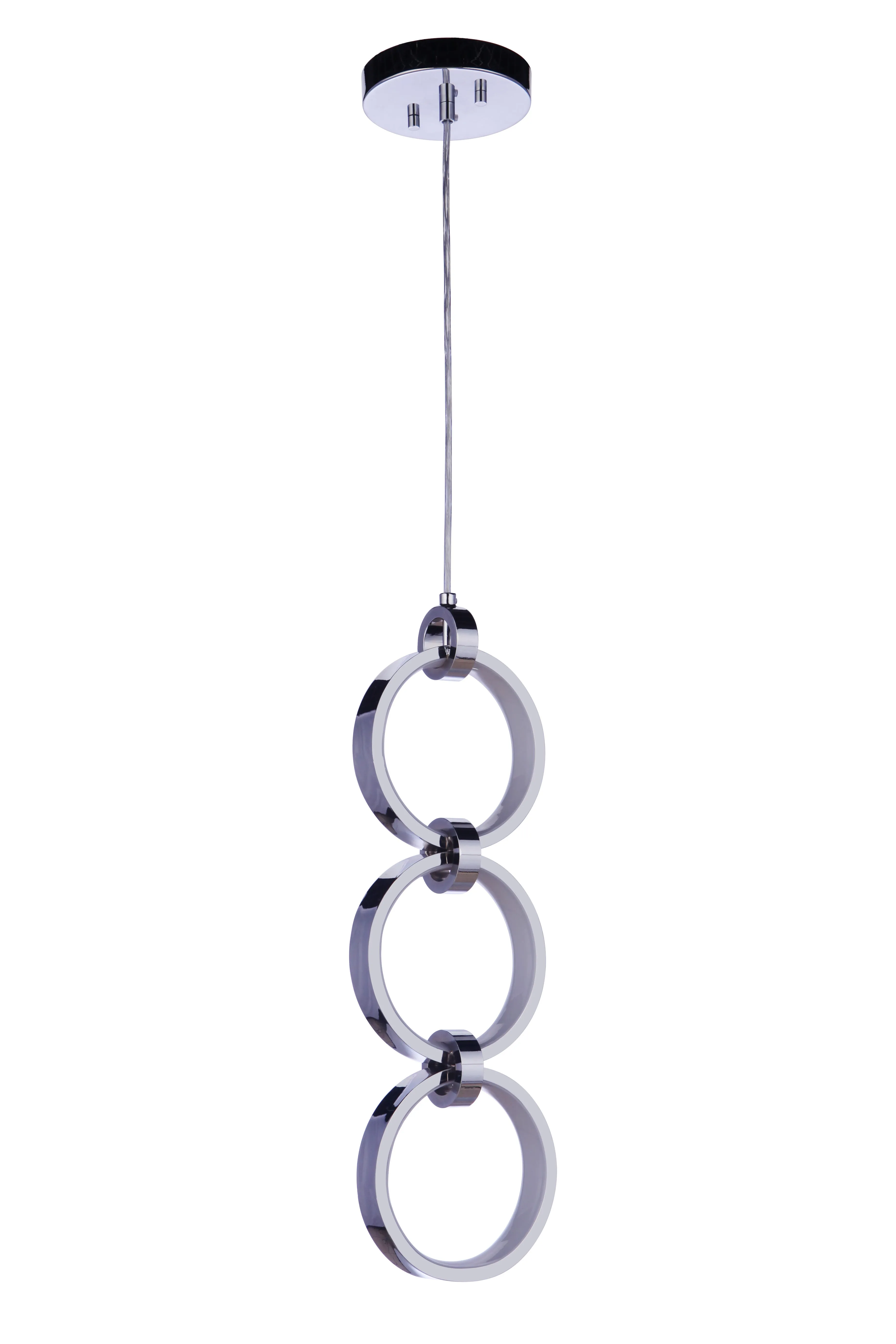 Context 3 Light LED Pendant in Chrome