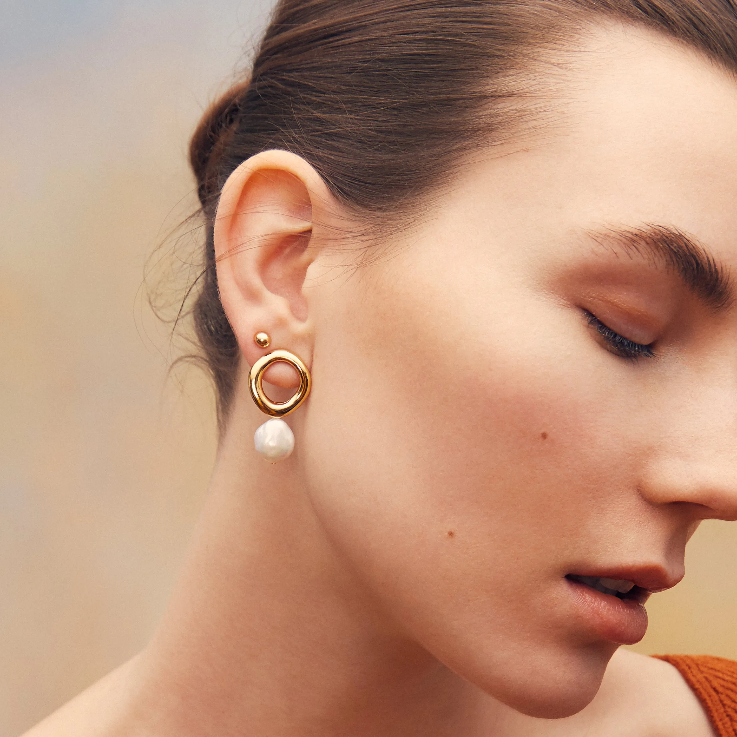 Cora Pearl Studs - Gold