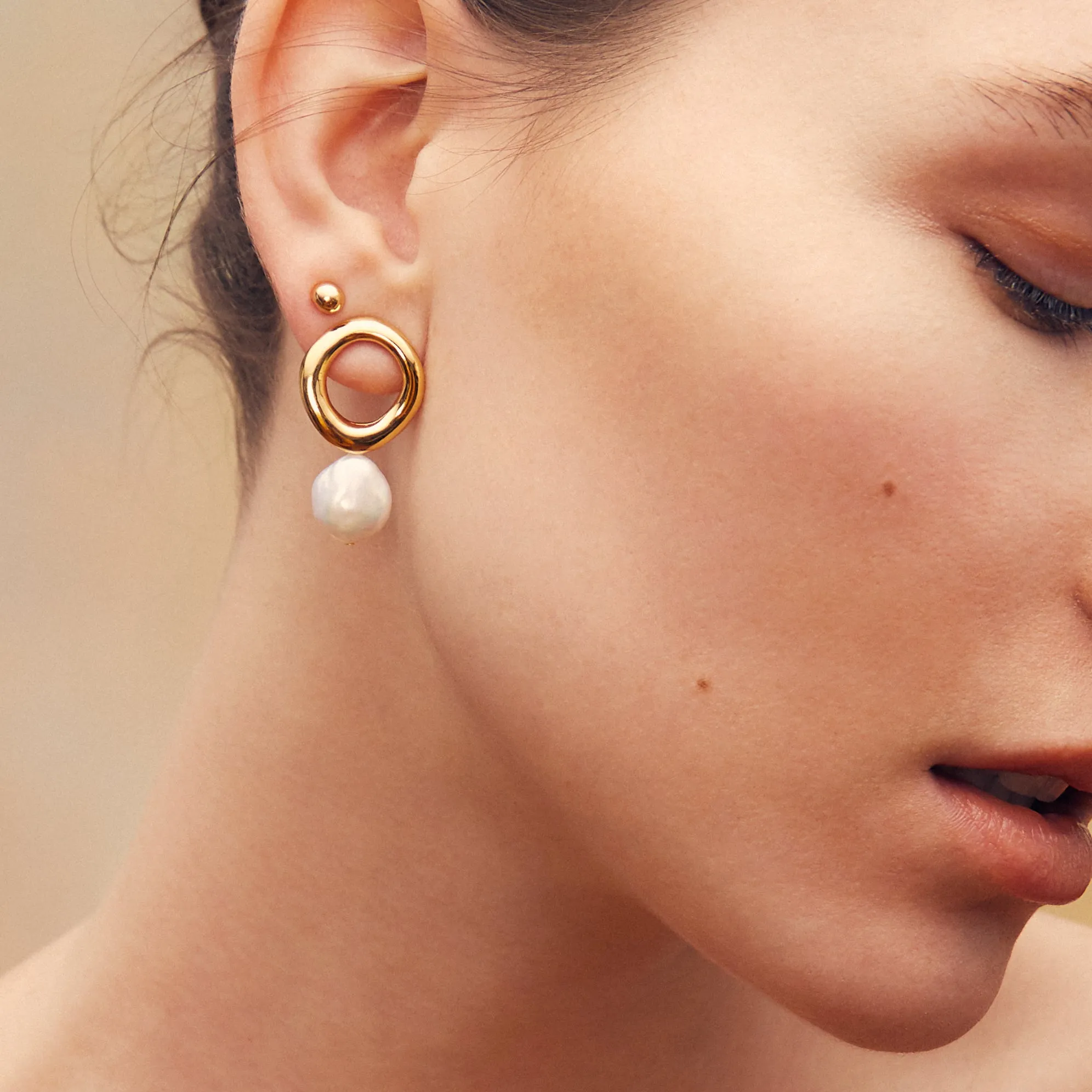 Cora Pearl Studs - Gold